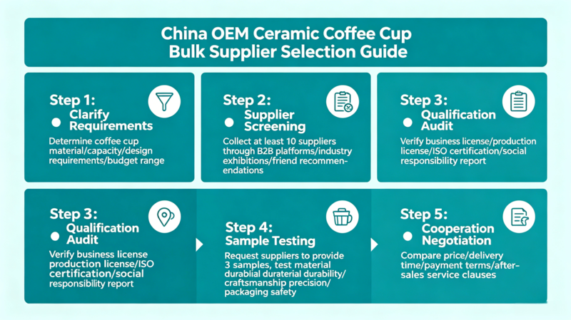 Asking a Supplier the Right Questions A procurement manager on a video call with a ceramic mug supplier