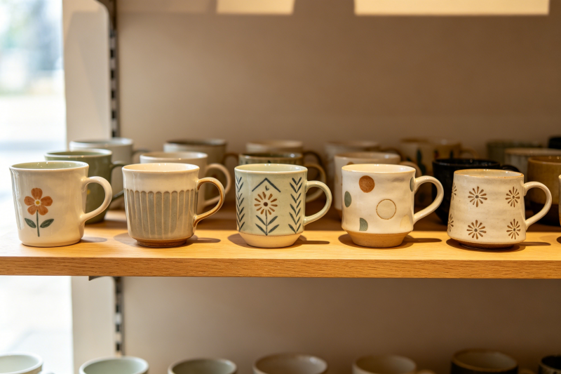 mugs with different decoration methods like sublimation and decal