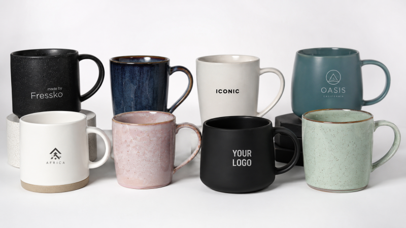 a collage of different types of ceramic mugs from China