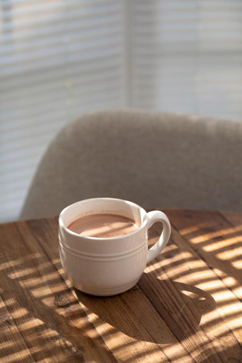 Long-lasting ceramic mug in use A favorite ceramic mug used daily over many years.