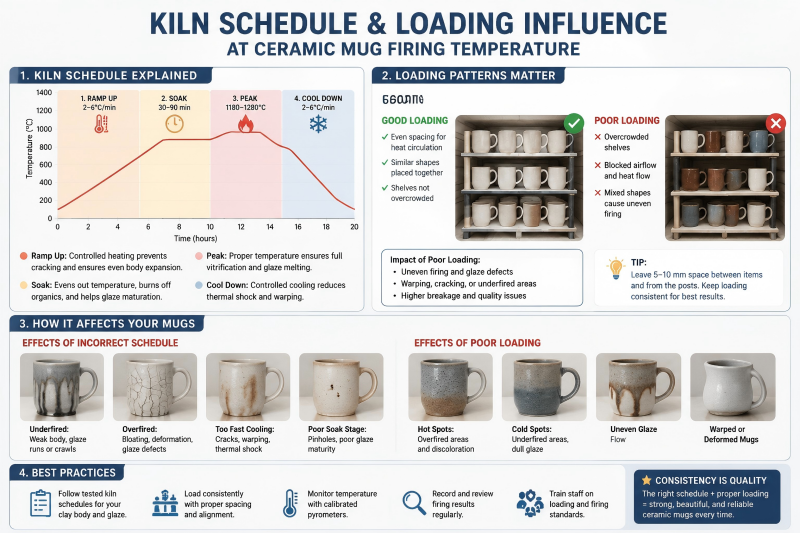 Kiln schedule and loading influence at ceramic mug firing temperature kiln schedule ramp soak and loading affect ceramic mug firing temperature results