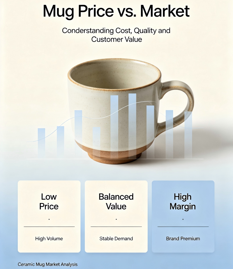 a chart showing profit margins for different types of mugs