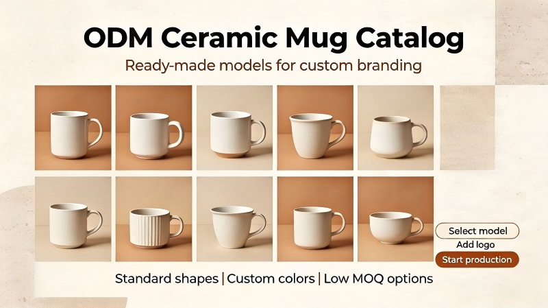 ODM Ceramic Mug Catalog A catalog of pre-designed wholesale ceramic mugs from an ODM ceramic mug supplier