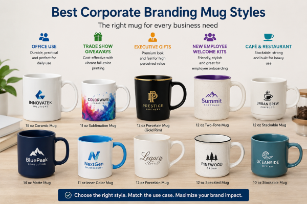 Best Corporate Branding Mug Styles A collection of the best corporate branding mugs for different business needs