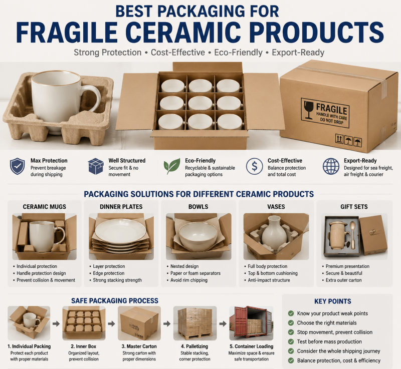 best packaging for fragile ceramic products with ceramic mug export packaging