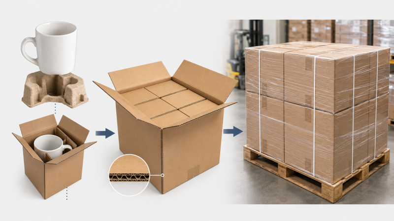 A well-packaged master carton designed to reduce breakage during shipping