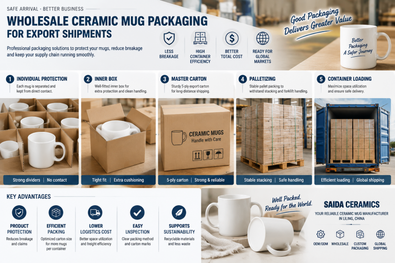 wholesale ceramic mug packaging for fragile ceramic products