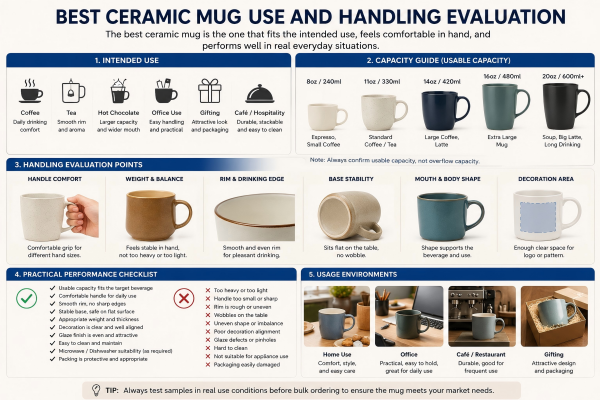 Best ceramic mug use and handling evaluation Best ceramic mug shape capacity and handle evaluation