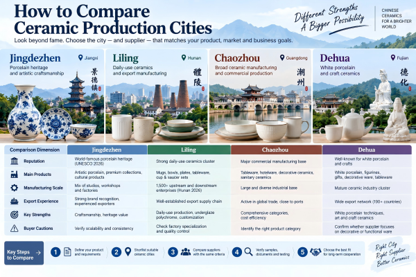 Criteria for evaluating a famous ceramic production city
