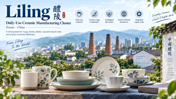 Liling ceramic production city for custom mugs and tableware