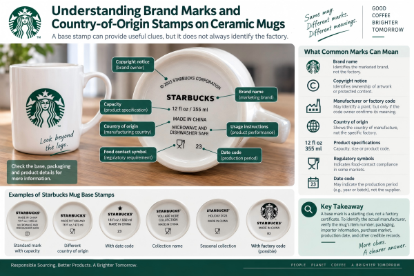 Understanding brand marks and country-of-origin stamps on ceramic mugs Base stamp clues on Starbucks ceramic mugs